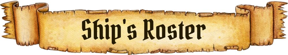 A decorative banner sayong "ship's roster"